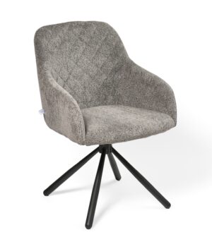 Ēdamistabas krēsls Rarra/Odessa 620-Swivel Conic KD, Tumši pelēks