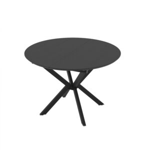 Izvelkams ēdamgalds Dobok 110 / Senkron Black, Melns