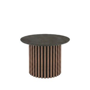 Kafijas galdiņš Dorato 68 / Irony Melamine, Tumši pelēks (marmora raksts)