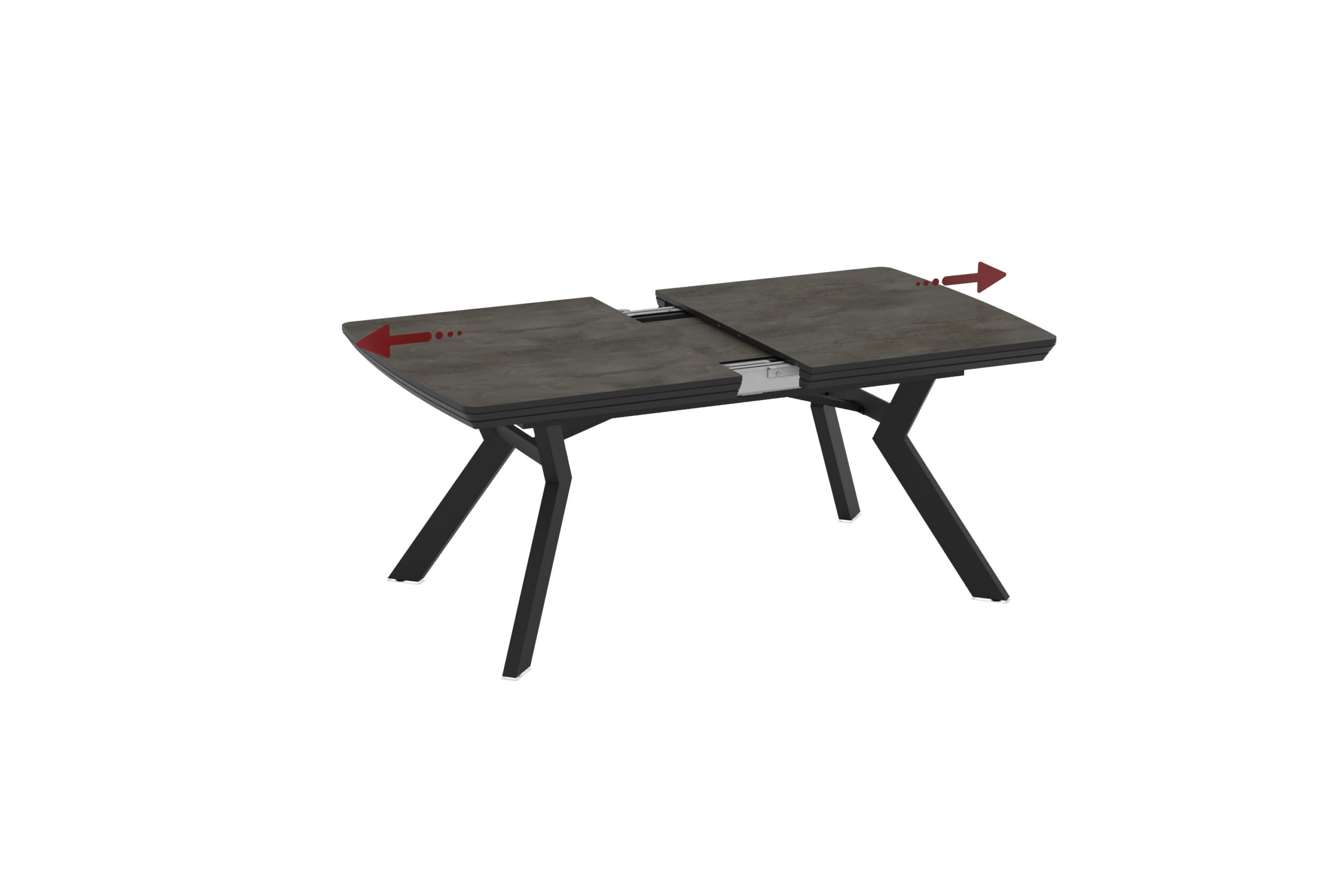Izkļaujamais ēdamgalds Robat 160 / Irony Melamine, Pelēks (marmora raksts) - Attēls 2