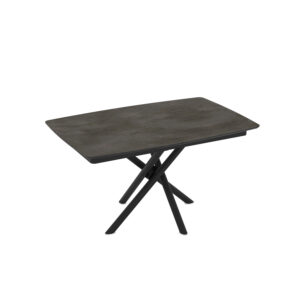 Izvelkams ēdamgalda galds Katrin 138 / Irony Melamine, Pelēks (marmora raksts)