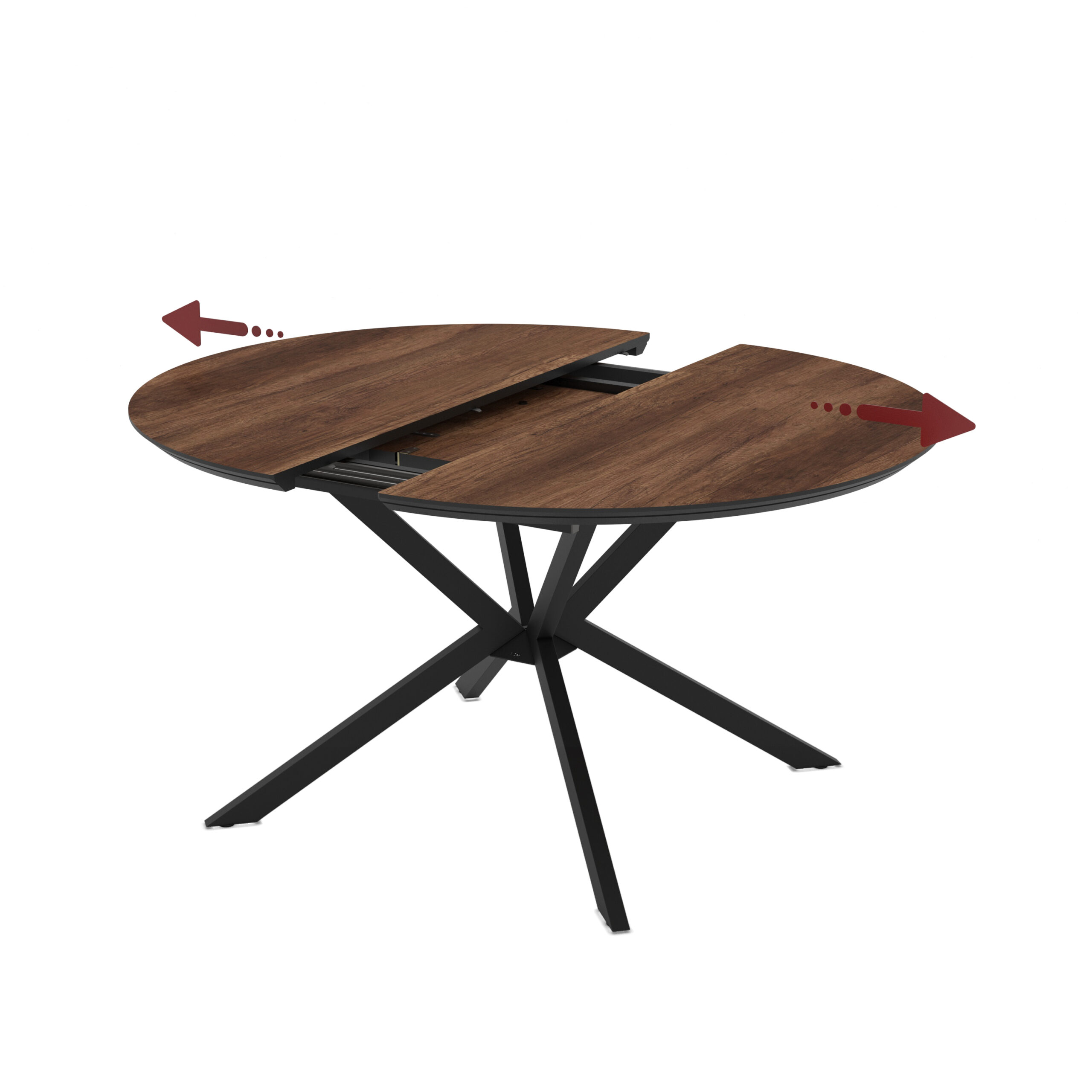 Izvelkams ēdamgalda galds Dobok 126 Table / Barok, Tumši brūns (koka imitācija) - Attēls 2