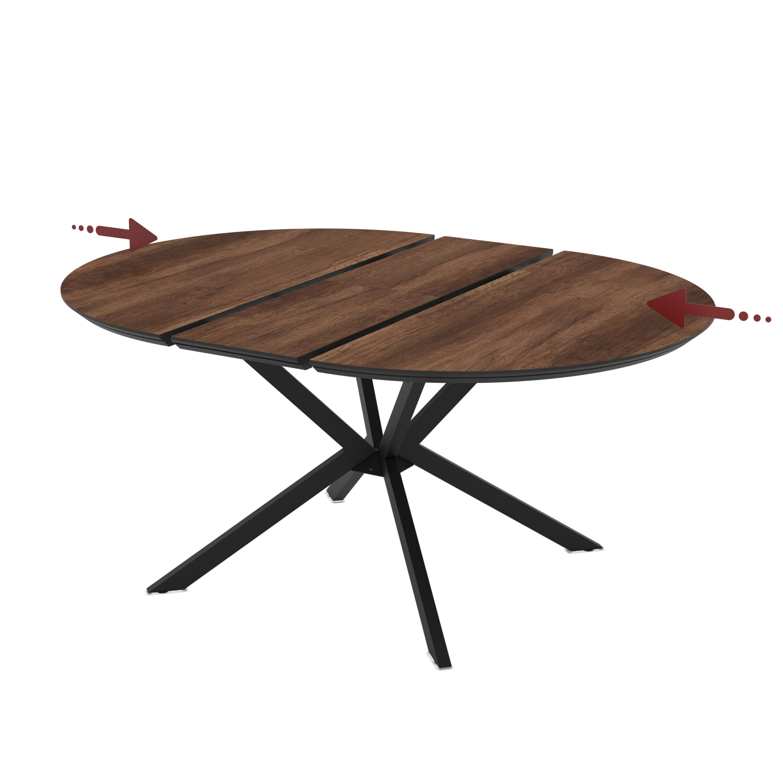 Izvelkams ēdamgalda galds Dobok 126 Table / Barok, Tumši brūns (koka imitācija) - Attēls 4